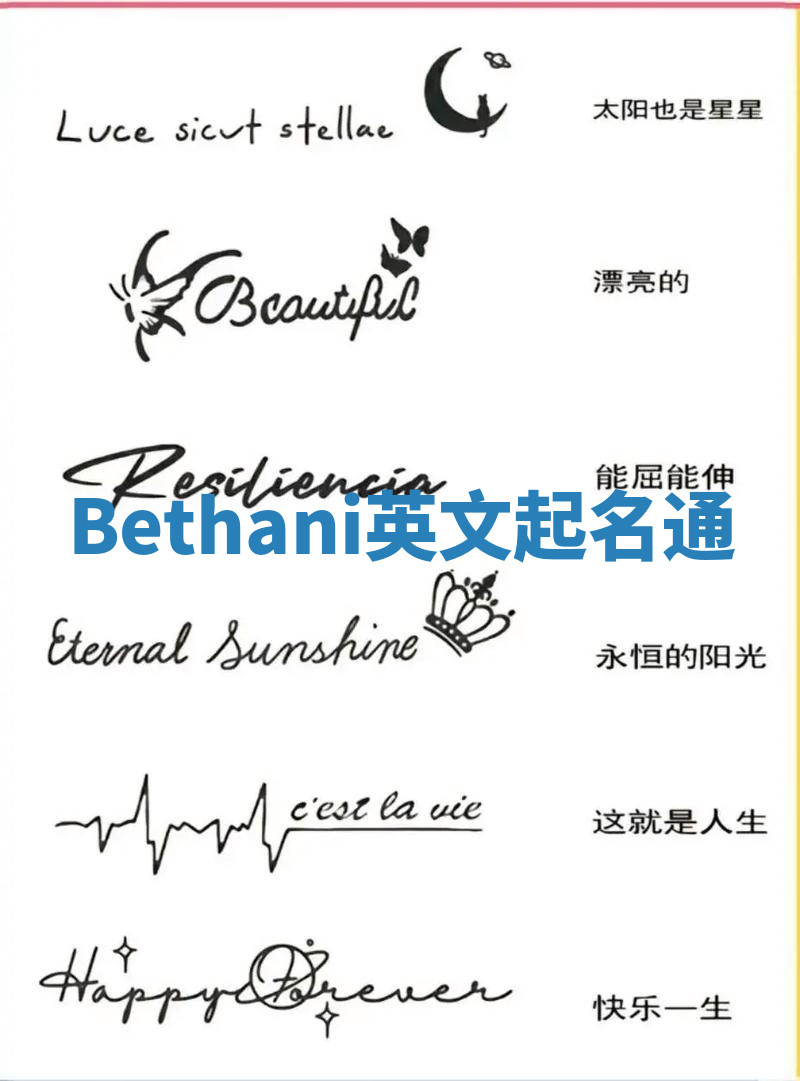 Bethani英文起名通