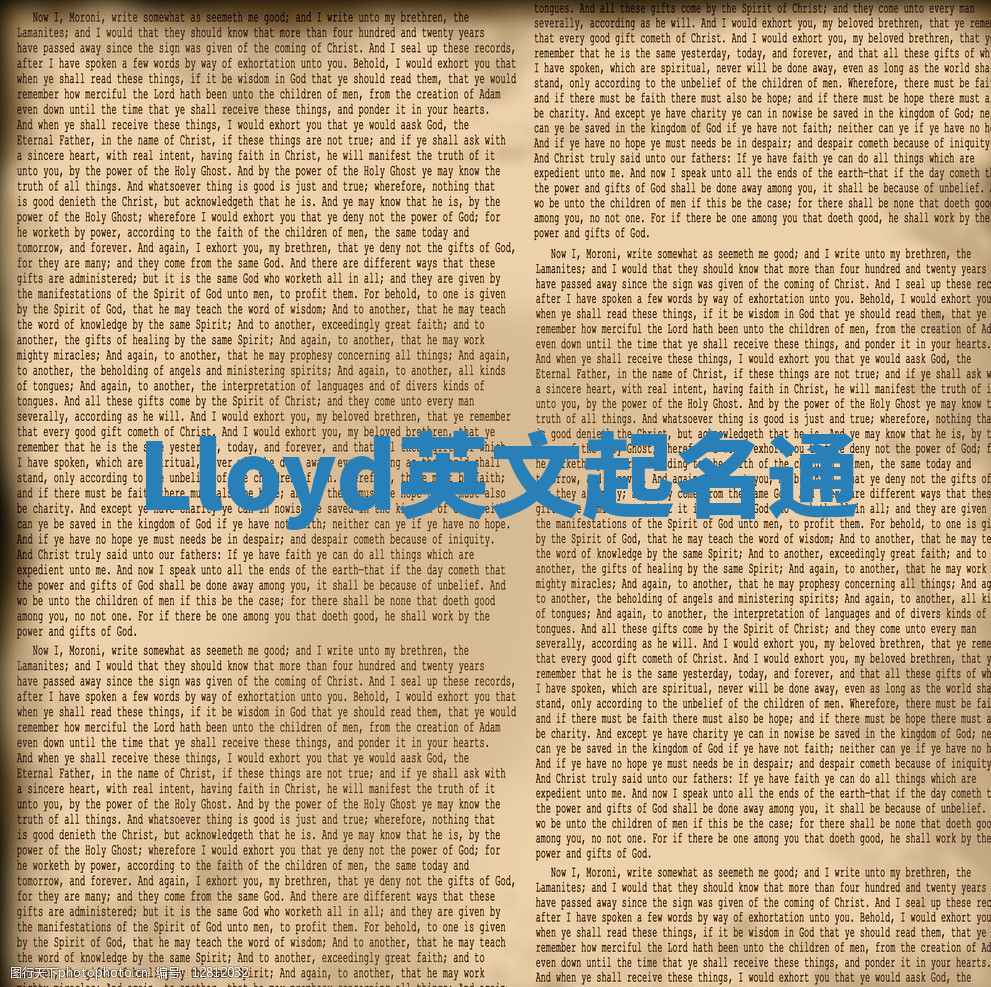 Lloyd英文起名通