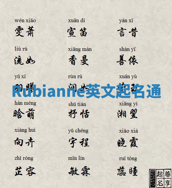 Rubianne英文起名通 Rubianne英文起名通