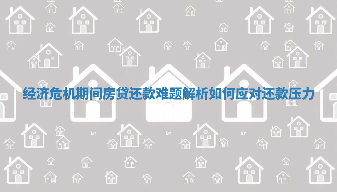 经济危机期间房贷还款难题解析如何应对还款压力